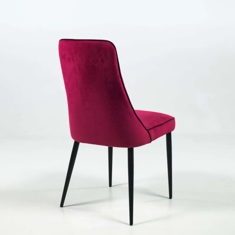 Europea Nadine Chaise de salle à manger italienne en tissu et pieds en métal> Chaise De Salle à Manger