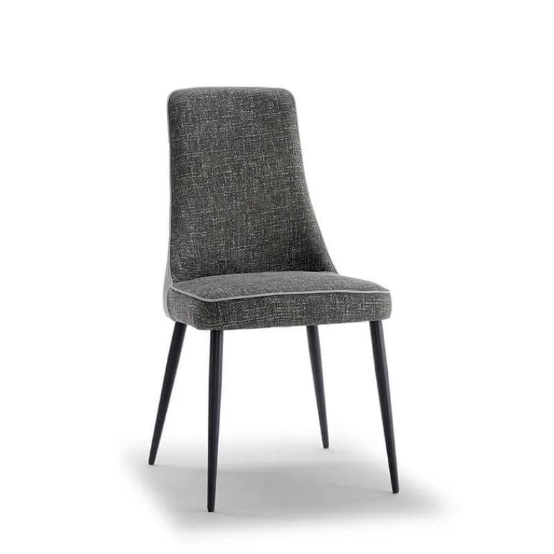 Europea Nadine Chaise de salle à manger italienne en tissu et pieds en métal> Chaise De Salle à Manger