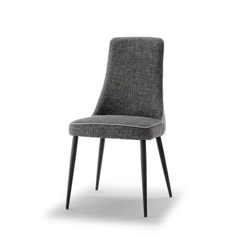 Europea Nadine Chaise de salle à manger italienne en tissu et pieds en métal> Chaise De Salle à Manger