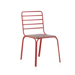 Jayso Nantes Chaise en métal vintage assise bois><noscript><img width=