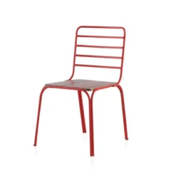 Jayso Nantes Chaise en métal vintage assise bois><noscript><img width=