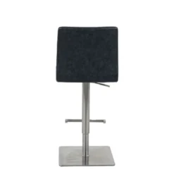 NantesTabouret ajustable en hauteur coque matelassée et structure en acier brossé><noscript><img width=