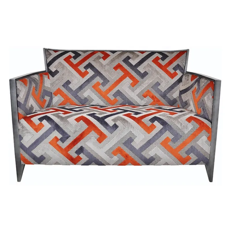 Paget Nathan Canapé art déco 2 personnes en tissu fabriqué en France> Fauteuil De Salon