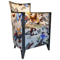 Paget Nathan Fauteuil art déco fabriqué en France en tissu et bois massif> Fauteuil De Salon
