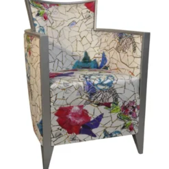 Paget Nathan Fauteuil art déco fabriqué en France en tissu et bois massif><noscript><img width=
