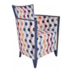 Paget Nathan Fauteuil art déco fabriqué en France en tissu et bois massif><noscript><img width=
