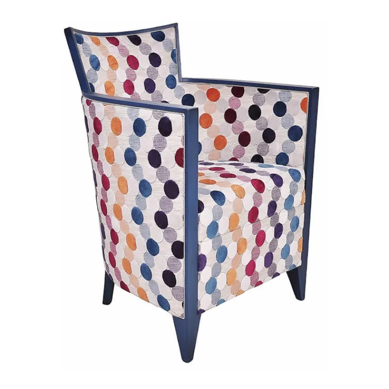 Paget Nathan Fauteuil art déco fabriqué en France en tissu et bois massif> Fauteuil De Salon