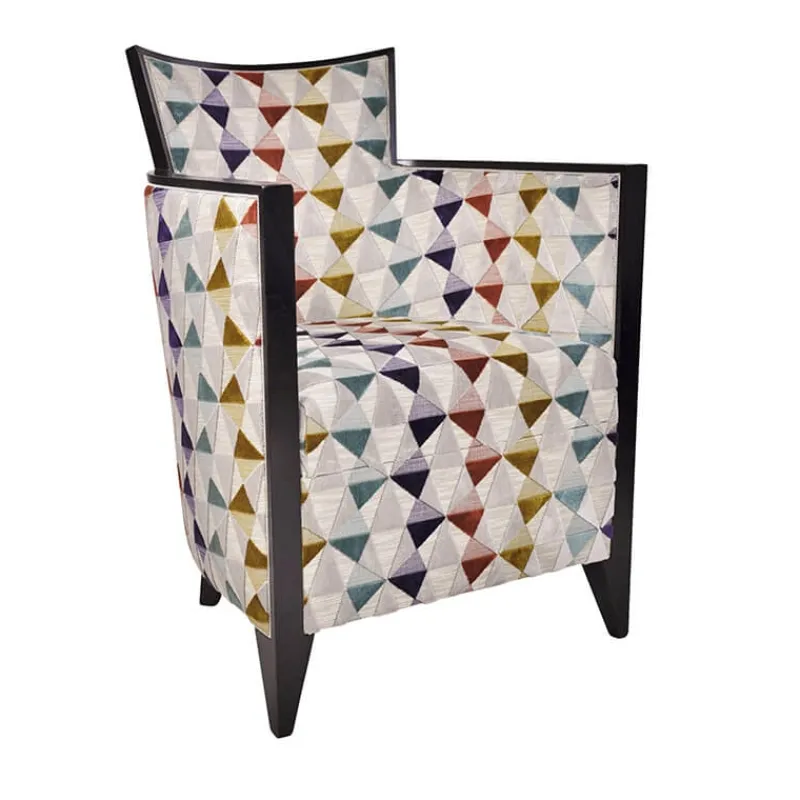 Paget Nathan Fauteuil art déco fabriqué en France en tissu et bois massif> Fauteuil De Salon