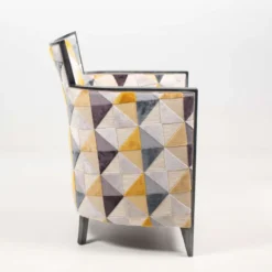 Paget Nathan Fauteuil art déco fabriqué en France en tissu et bois massif><noscript><img width=