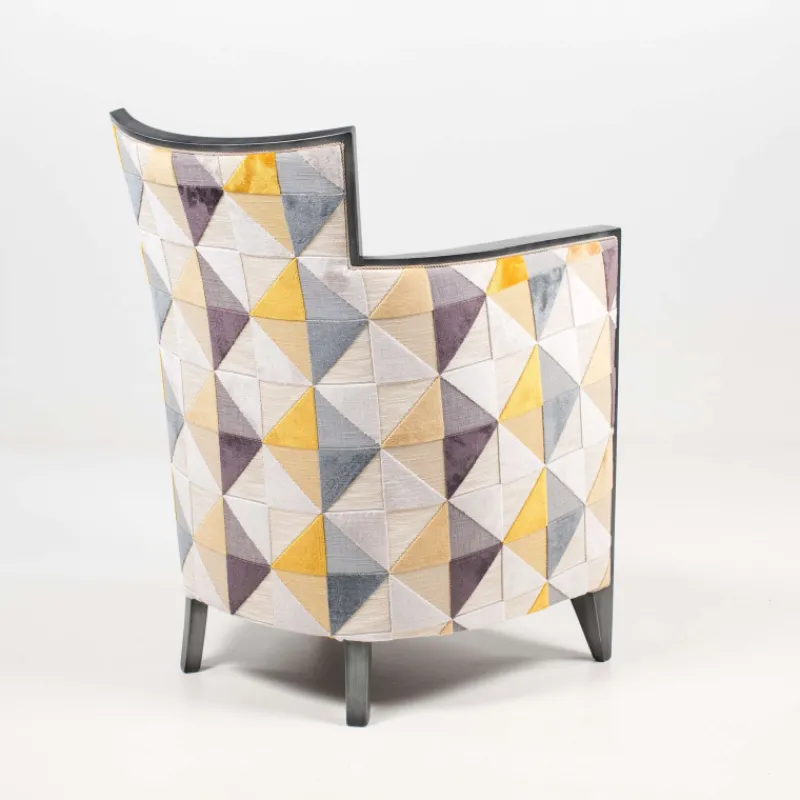 Paget Nathan Fauteuil art déco fabriqué en France en tissu et bois massif> Fauteuil De Salon