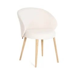 Mobitec Neo ® Fauteuil cosy confortable en tissu et pieds bois><noscript><img width=