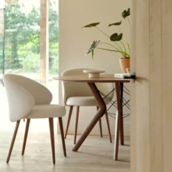 Mobitec Neo ® Fauteuil cosy confortable en tissu et pieds bois><noscript><img width=