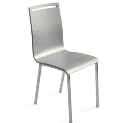 Cancio Nera Chaise moderne en métal et bois> Chaise De Cuisine