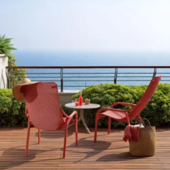 Net Lounge Fauteuil lounge extérieur en polypropylène recyclable empilable><noscript><img width=