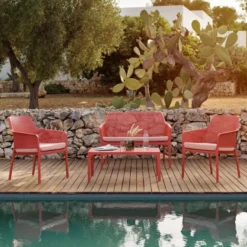 Net Table basse de jardin moderne avec plateau micro perforé 100 x 60 cm><noscript><img width=