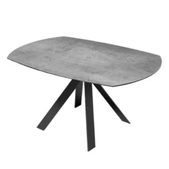 Akante New AustinTable moderne en céramique extensible avec pieds en métal noir><noscript><img width=