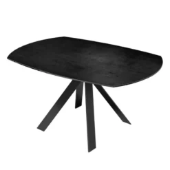 Akante New AustinTable moderne en céramique extensible avec pieds en métal noir><noscript><img width=