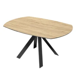 Akante New AustinTable moderne en céramique extensible avec pieds en métal noir><noscript><img width=