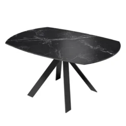 Akante New AustinTable moderne en céramique extensible avec pieds en métal noir><noscript><img width=