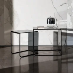 Sovet Italia Nido Sovet® Table basse gigogne en verre><noscript><img width=