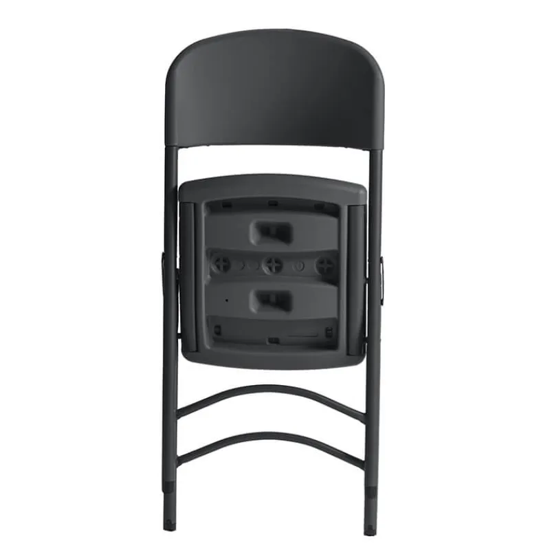 NormanChaise pliante en polyéthylène gris foncé> Chaise De Cuisine
