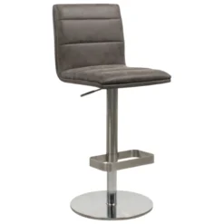 NouméaTabouret réglable en hauteur pied métal et coque rembourrée> Tabouret Snack (assise +/- 65 Cm)|Tabouret De Bar (assise +/- 80 Cm)