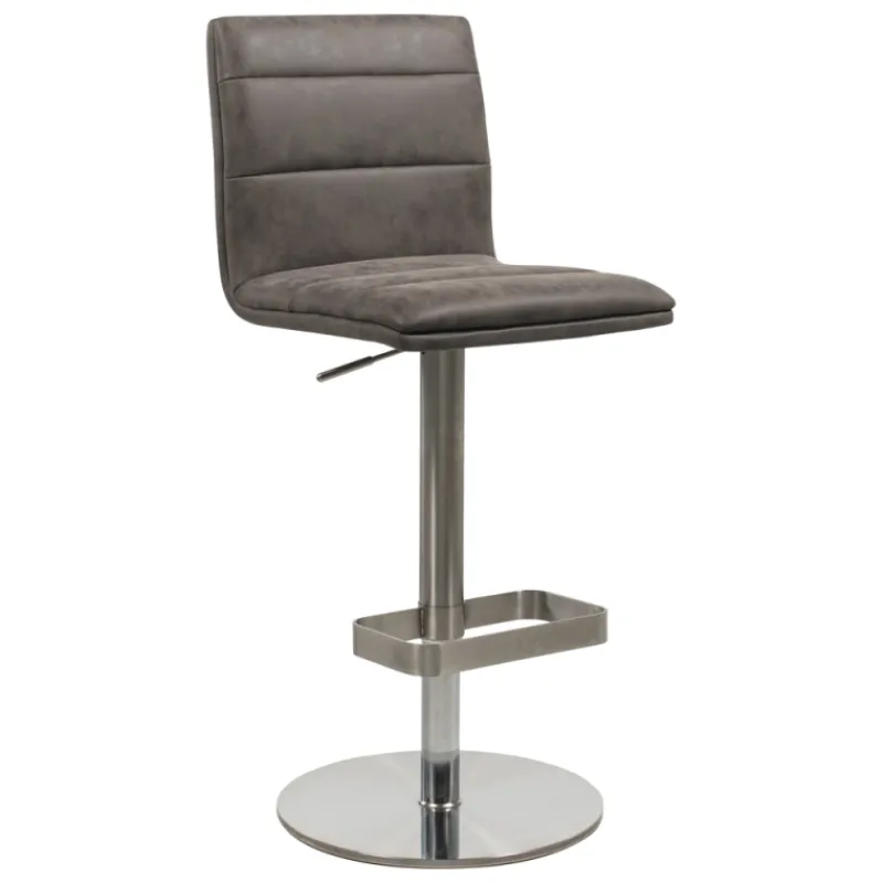 NouméaTabouret réglable en hauteur pied métal et coque rembourrée> Tabouret Snack (assise +/- 65 Cm)|Tabouret De Bar (assise +/- 80 Cm)