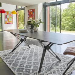 Couture Nova Table céramique design extensible pieds en X><noscript><img width=