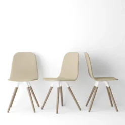 Cancio Nuba Chaise scandinave en synthétique et bois> Chaise De Cuisine|Chaise De Salle à Manger