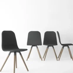 Cancio Nuba Chaise scandinave en synthétique et bois><noscript><img width=