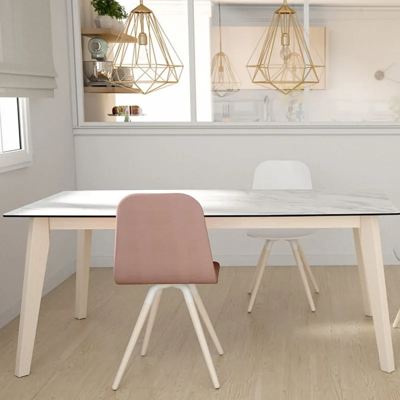 Cancio Nuba Chaise scandinave en synthétique et bois> Chaise De Cuisine|Chaise De Salle à Manger