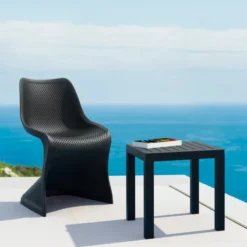 Ocean Side Table basse d’appoint carrée en résine pour jardin><noscript><img width=