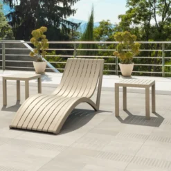 Ocean Side Table basse d’appoint carrée en résine pour jardin><noscript><img width=