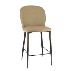 Europea Odette Tabouret snack en tissu bicolore avec pieds en métal><noscript><img width=