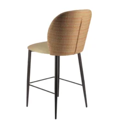 Europea Odette Tabouret snack en tissu bicolore avec pieds en métal><noscript><img width=