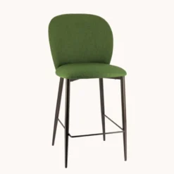 Europea Odette Tabouret snack moderne en tissu avec pieds en métal> Tabouret Snack (assise +/- 65 Cm)|Tabouret De Bar (assise +/- 80 Cm)