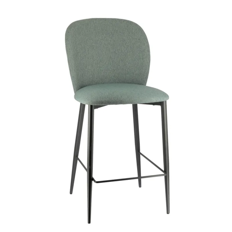 Europea Odette Tabouret snack moderne en tissu avec pieds en métal> Tabouret Snack (assise +/- 65 Cm)|Tabouret De Bar (assise +/- 80 Cm)