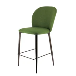 Europea Odette Tabouret snack moderne en tissu avec pieds en métal><noscript><img width=
