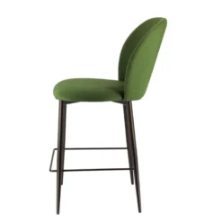 Europea Odette Tabouret snack moderne en tissu avec pieds en métal><noscript><img width=