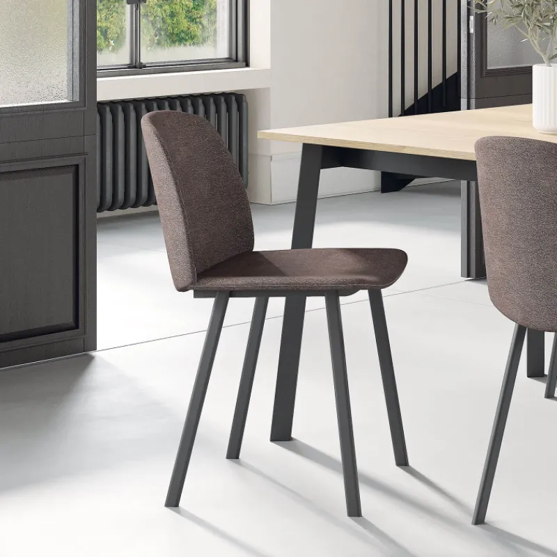 Perfecta Olivia Chaise tendance en tissu et pieds métal> Chaise De Salle à Manger|Chaise Salon