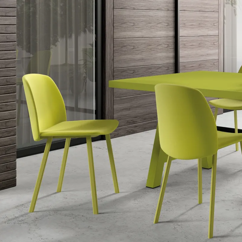 Perfecta Olivia Chaise tendance rembourrée en simili avec pieds en métal> Chaise De Cuisine|Chaise De Salle à Manger
