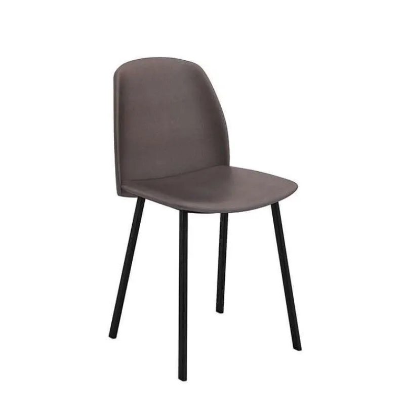 Perfecta Olivia Chaise tendance rembourrée en simili avec pieds en métal> Chaise De Cuisine|Chaise De Salle à Manger