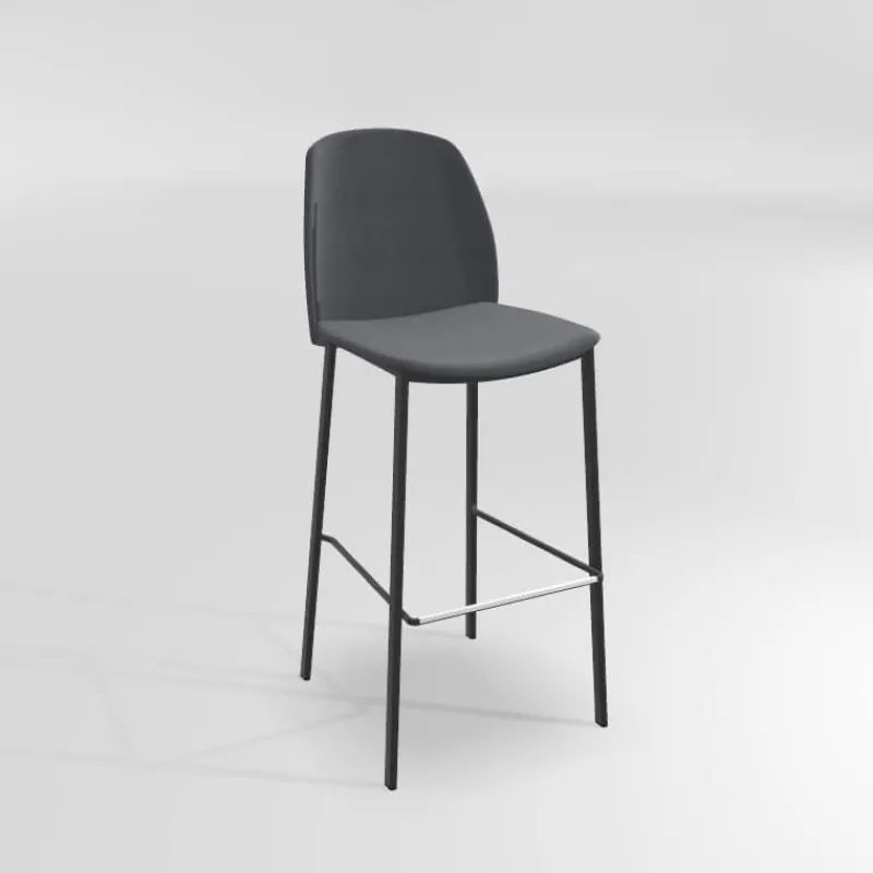 Perfecta Olivia Tabouret de bar en tissu avec pieds métal> Tabouret De Bar (assise +/- 80 Cm)