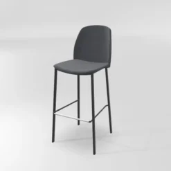 Perfecta Olivia Tabouret de bar en tissu avec pieds métal><noscript><img width=