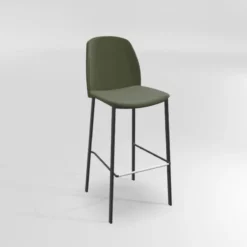 Perfecta Olivia Tabouret de bar en tissu avec pieds métal><noscript><img width=