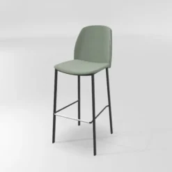 Perfecta Olivia Tabouret de bar en tissu avec pieds métal><noscript><img width=