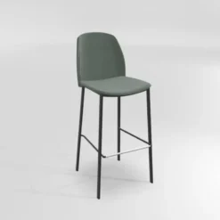 Perfecta Olivia Tabouret de bar en tissu avec pieds métal><noscript><img width=