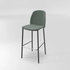 Perfecta Olivia Tabouret de bar en tissu avec pieds métal><noscript><img width=