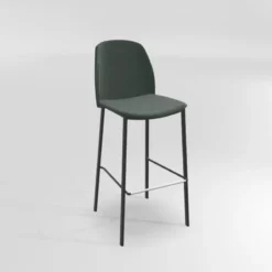 Perfecta Olivia Tabouret de bar en tissu avec pieds métal><noscript><img width=