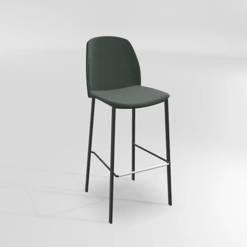 Perfecta Olivia Tabouret de bar en tissu avec pieds métal> Tabouret De Bar (assise +/- 80 Cm)